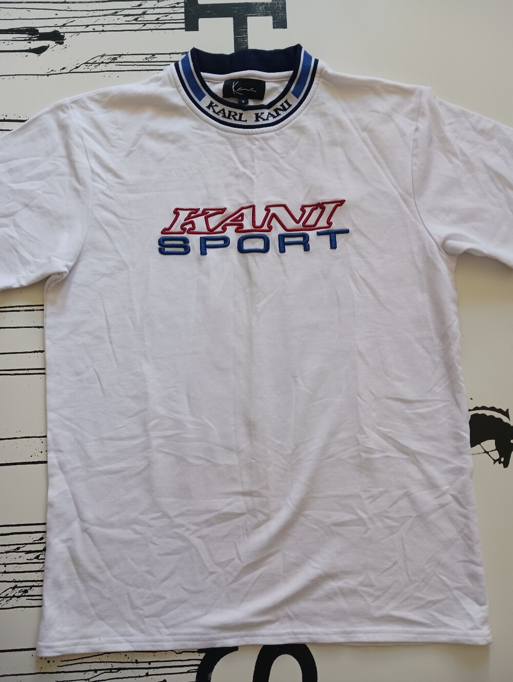 Karl Kani Sport Vintage White Cotton T Shirt Size S